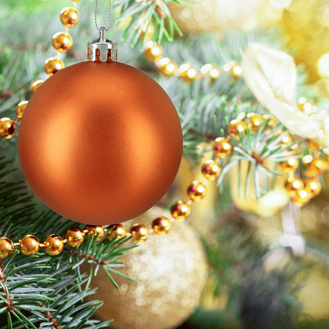 Matte Christmas Tree Baubles Set, 50 Pieces