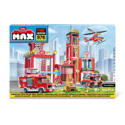 Max City Bricks Fire Station, 976Pcs