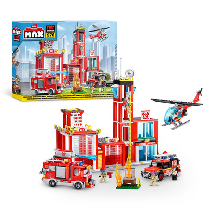 Max City Bricks Fire Station, 976Pcs