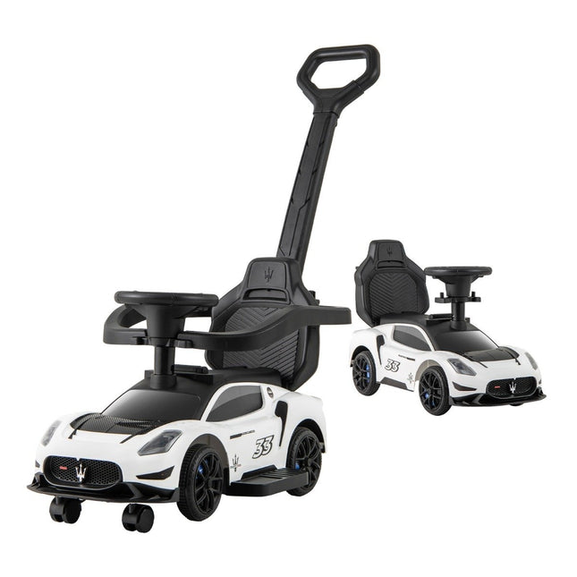 Mazerati ride-on car ride-on vehicle with protective bar &amp; Push bar white