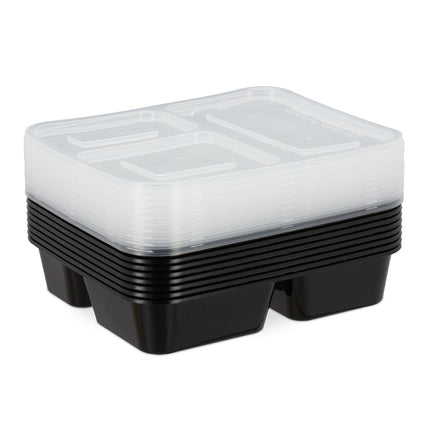 Meal preparation boxes with 3 compartments - 24 pcs