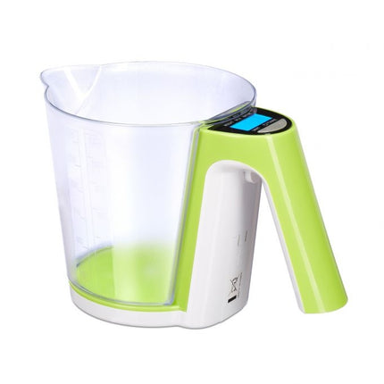 Measuring cup with digital kitchen scale