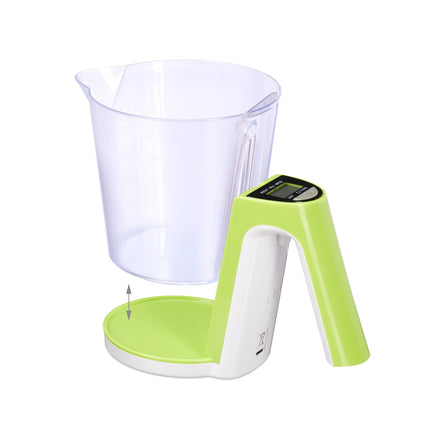 Measuring cup with digital kitchen scale