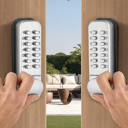 Mechanical Keyless Door Lock, 14-Key Waterproof Keypad