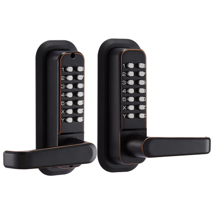 Mechanical Keyless Door Lock, Double-Sided Keypad, Auto Lock