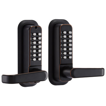 Mechanical Keyless Door Lock, Double-Sided Keypad, Auto Lock