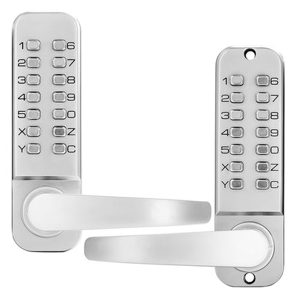 Mechanical Keyless Door Lock With Handle, 14-Key, Waterproof