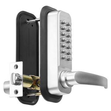 Mechanical Keyless Door Lock With Handle, 14-Key, Waterproof