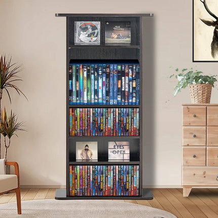 Media Storage Cabinet, 5-Shelf DVD CD Rack, Espresso