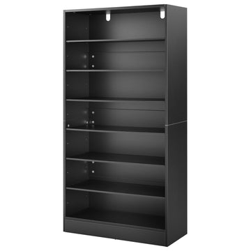 Media Storage Cabinet, 7-Tier DVD Shelf, 70x30x140 cm