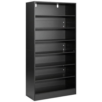 Media Storage Cabinet, 7-Tier DVD Shelf, 70x30x140 cm
