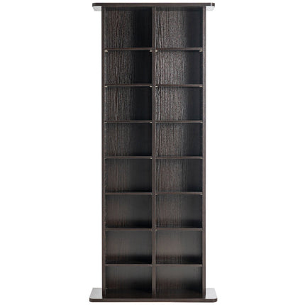 Media Storage Cabinet, 8 Shelf, 16 Compartments, Espresso