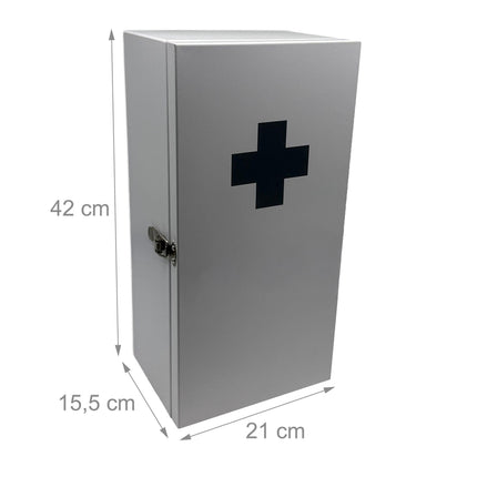 Medical Cabinet XXL, White Iron, 3 Shelves