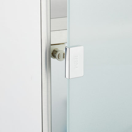 Medicine Cabinet with Lockable Glass Door, 3 Compartments
