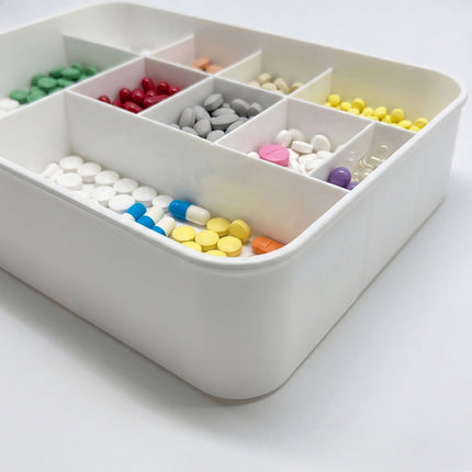 Medicine Storage Box, Clear Plastic With 7 Compartments