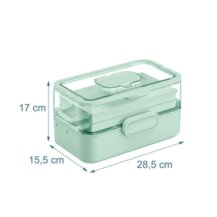Medicine Storage Box – Fold-Out, 5 Compartments, 3 Levels