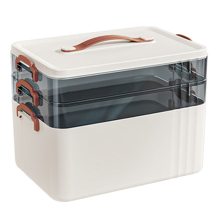 Medicine Storage Box – Plastic, 2 Clear Removable Inserts