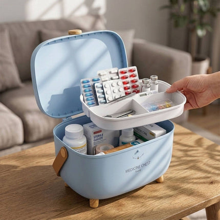 Medicine Storage Box – Removable 3-Section Insert