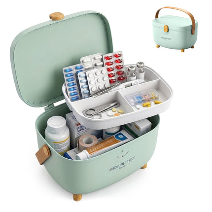 Medicine Storage Box – Removable 3-Section Insert, Large Compartment