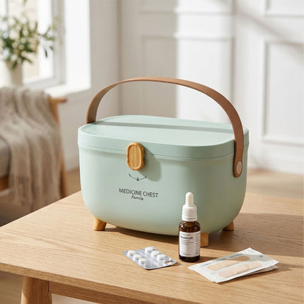 Medicine Storage Box – Removable 3-Section Insert, Large Compartment