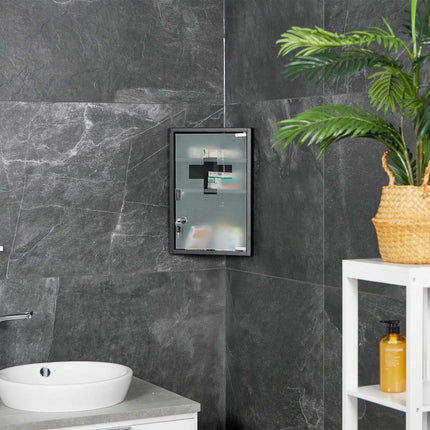 Medicine cabinet with glass door