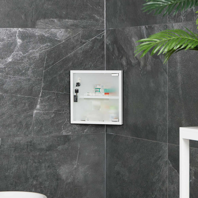 Medicine cabinet with glass door