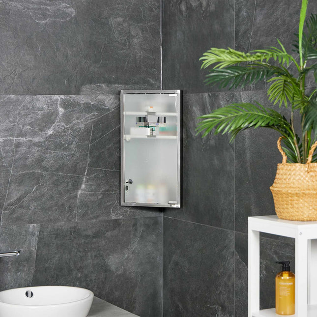 Medicine cabinet with glass door
