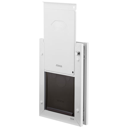 Medium Pet Door, 3 Magnetic Flaps, Metal Frame, White