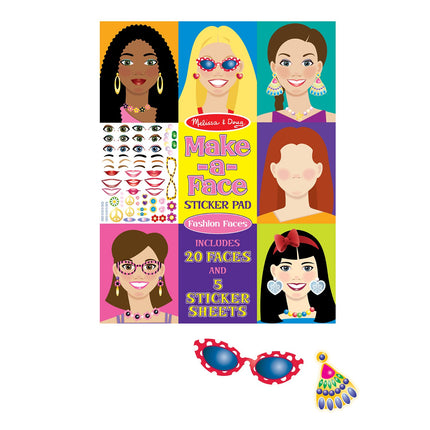 Melissa & Doug Make-A-Face Fashion Faces Sticker Pad