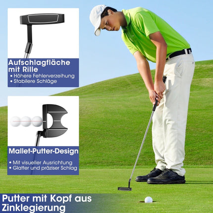 Men's 9-Piece Golf Club Set, Right-Handed, Grey