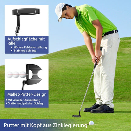 Men's 9-Piece Right-Handed Golf Club Set with Covers