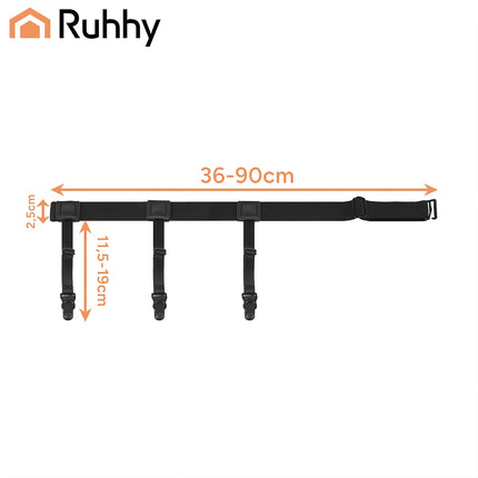 Men's Adjustable Shirt Suspenders – Black, Non-Slip, Elastic