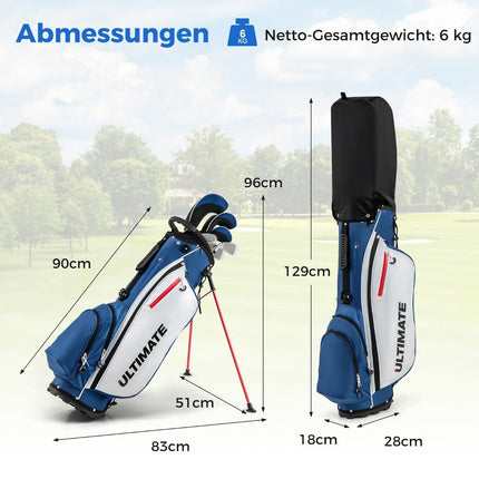 Men's Complete 9-Piece Golf Club Set with Bag
