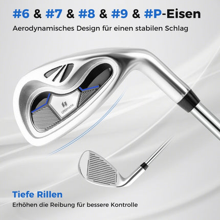 Men's Complete 9-Piece Golf Club Set with Bag