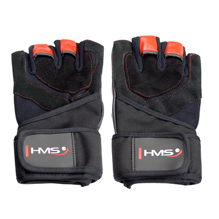 Men's Fitness Gloves, Size L, Black/Red