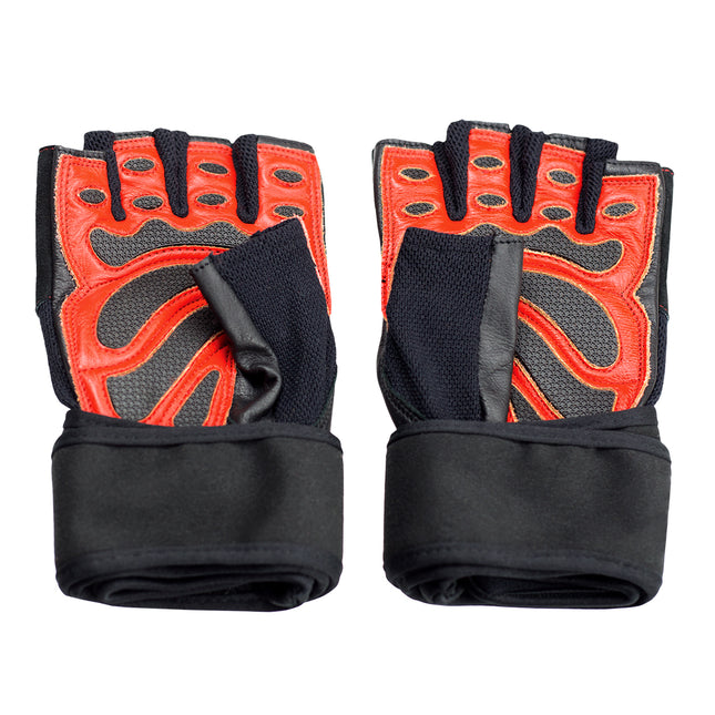 Fitnesshandschoenen voor heren, maat S, zwart/rood
