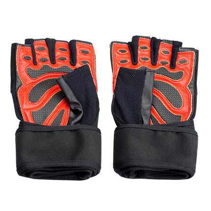 Men's Medium Fitness Gloves, Black/Red