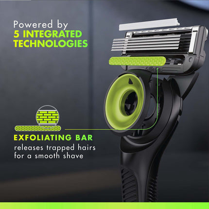 Men's Razor with Exfoliating Bar, 1 Blade + Magnetic Stand