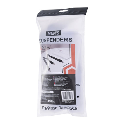Men's Y-Back Suspenders, Wide 3.5 cm, Adjustable