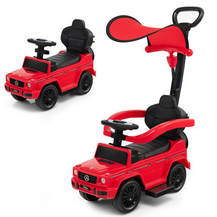 Mercedes Benz Kids Ride-On Car with Sun Canopy, Red
