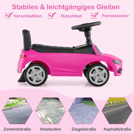 Mercedes-Benz Ride-On Toy Car with Steering Wheel & Storage