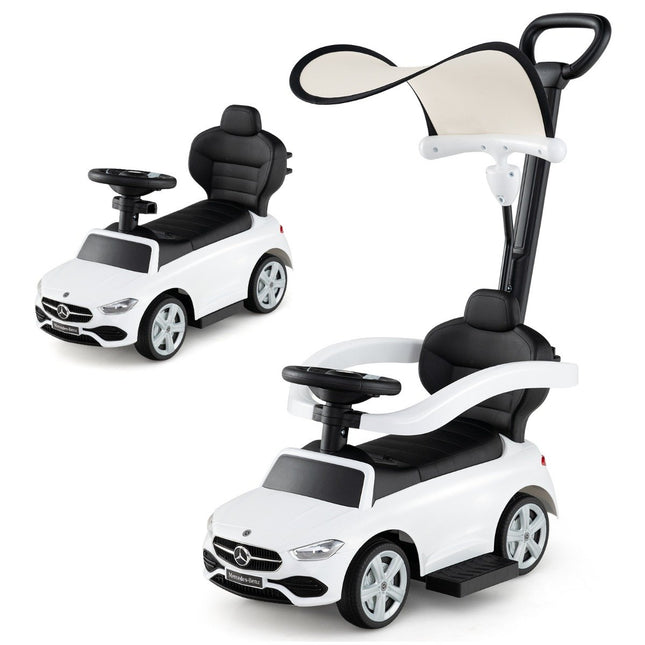 Mercedes-Benz ride-on car 3-in-1 ride-on vehicle with push handle ride-on car for children aged 1 year and over white