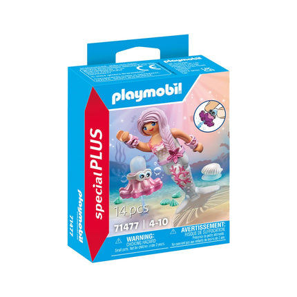 Mermaid Playset with Water Spray and Octopus Toy