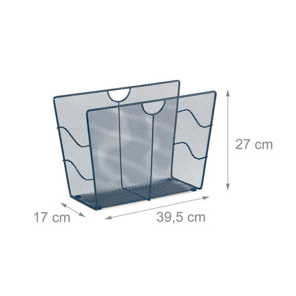 Mesh Metal Magazine Stand – Freestanding Organizer