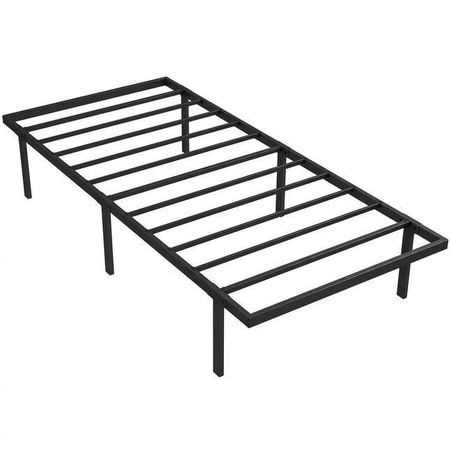 Metal Bed Frame 90x200 cm, Underbed Storage, Black