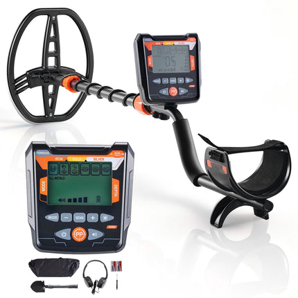 Metal Detector, 10-Inch IP68 Coil, Display, Headphones
