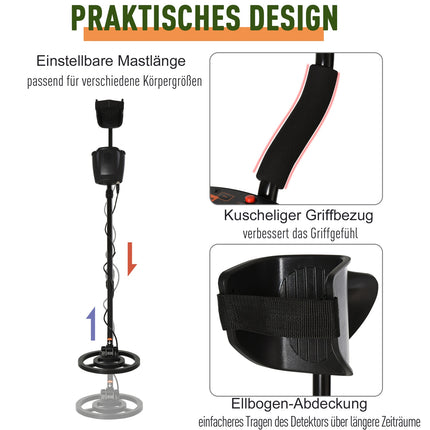 Waterproof metal detector - for professionals and beginners, Ø22cm coil