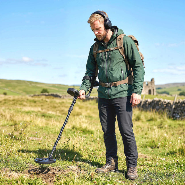 Metal Detector Set with Shovel & Headphones, 18cm Depth