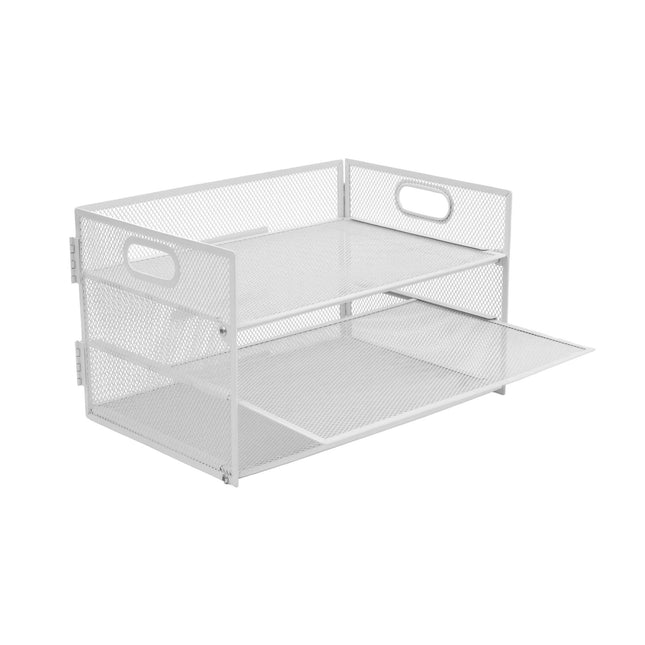Metal Document Organizer, 3-Section Letter Tray