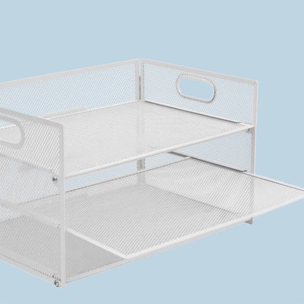 Metal Document Organizer, 3-Section Letter Tray